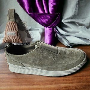 SOREL 10 1/2 Slip-Ons in Olive/Green